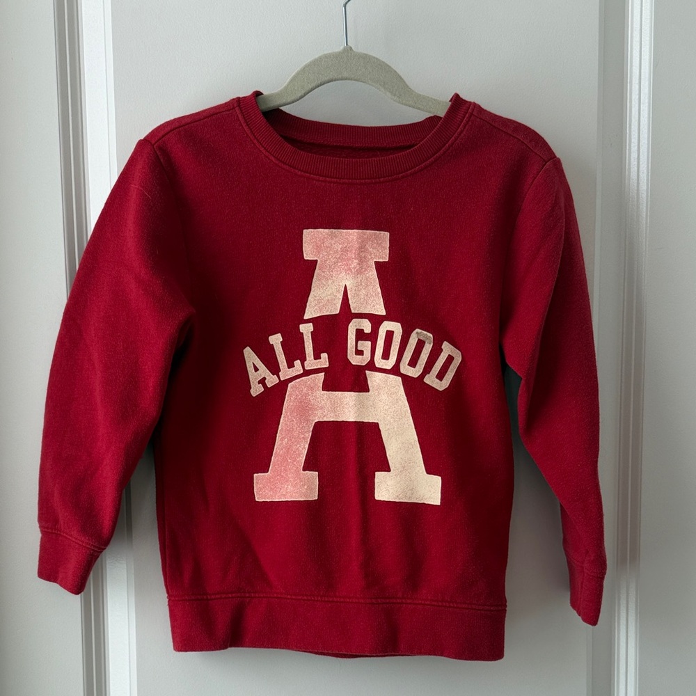 Old Navy Kids Red 'All Good' Sweatshirt